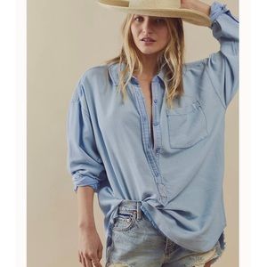 Free People Smock Oxford Shirt